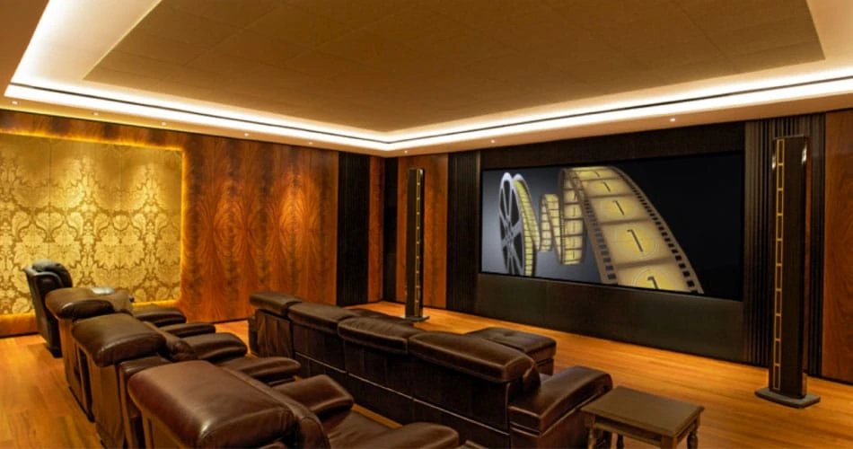 Home entertainment display and audiovisual equipment